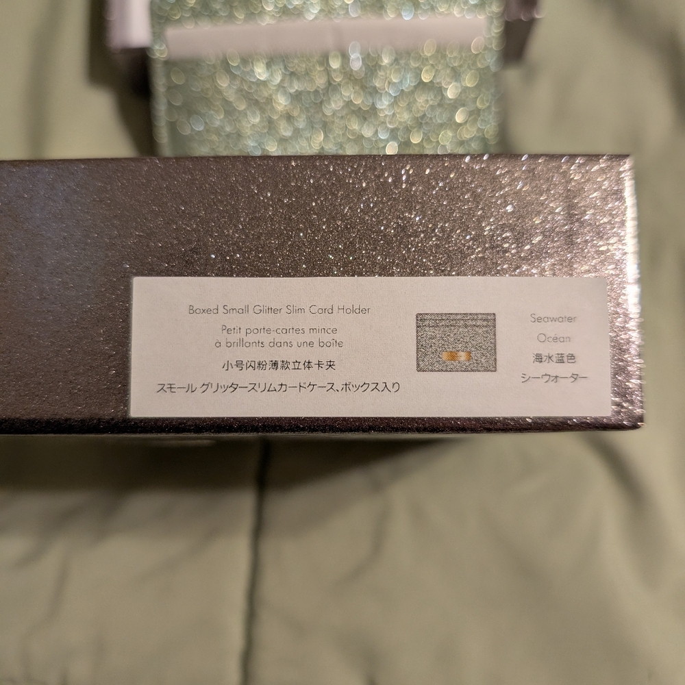 Kate Spade Silver Glitter Card Case - Picture 3 of 7